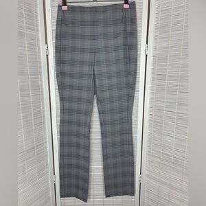 Rag & Bone Simone Plaid Pants Gray Stretch Back Zip Elastic Waist Size 2